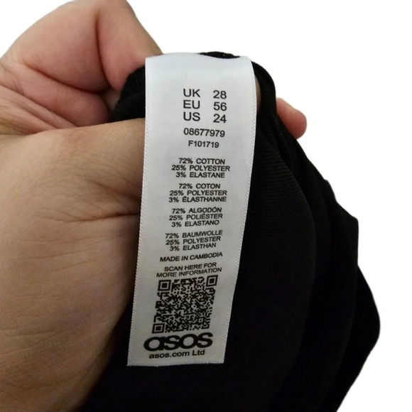 Asos Denim Black High Rise Khakis NWT - Picture 7 of 8